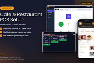 set up cafe and restaurant pos software with a qr menu
