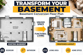 transform your basement with a functional conversion floor plan and plan layout