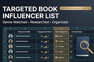 build a targeted reader influencer list for your book launch