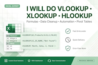do vlookup in excel , billing sheets and fast data entry