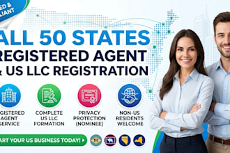 register us llc,provide us registered agent service in all 50 states
