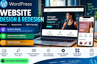 design redesign wordpress website, local business website, woocommerce website