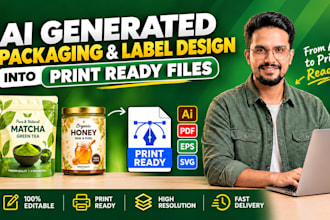 convert ai generated packaging design into editable print ready vector files