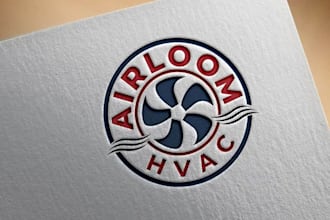 design a professional hvac logo for cooling, heating, and plumbing