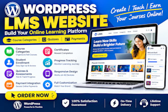 create a wordpress lms website for corporate training and online learning