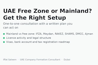 advise on the right uae free zone or mainland company setup