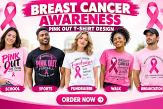 design breast cancer awareness pink out custom tshirt design