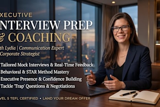 provide professional executive interview coaching and prep
