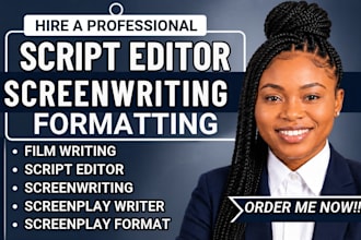 edit format proofread your movie script film script screenplay as script editor