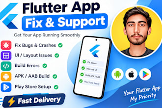 fix flutter bugs, crashes, errors, and optimize your app performance