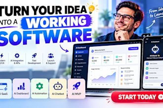 be your ai software developer build ai saas software custom CRM software