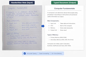 do accurate typing and data entry