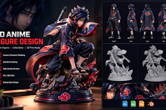 create 3d anime figurines, toy, action figures and 3d printable models