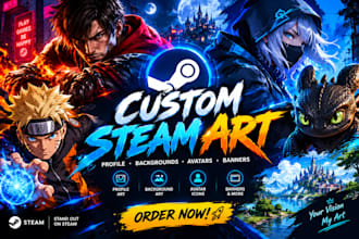 create professional steam capsule art and game art