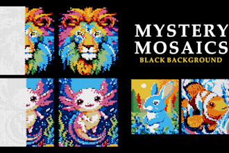 create mystery mosaics color by number coloring book