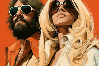 create authentic 1950s style vintage comic art and retro illustrations