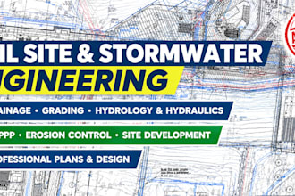 civil engineer stormwater drainage design site grading swppp erosion control pec