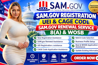 samgov registration uei and cage code sam gov renewal service 8a wosb sam