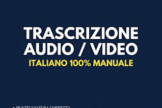transcribe italian audio video to text