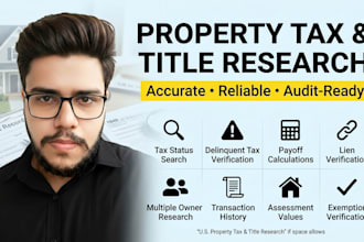 deliver auditready property tax search and title history reports