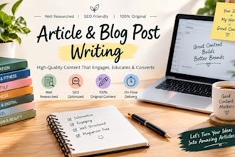 write and publishing  article and blogs on  educational topics