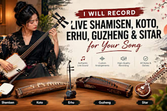 add live shamisen, koto, erhu, guzheng, fiddle and sitar to your song