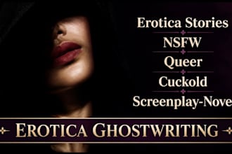 be the ghostwriter for erotica story or novel, nsfw, lgbt