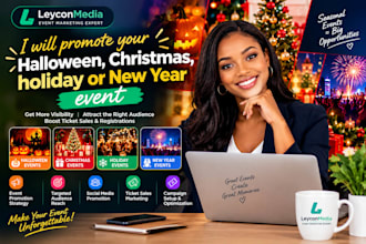 promote your hallowen, christmas, holiday or new year event