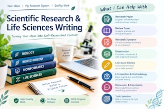 provide scientific research and writing support