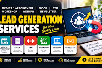 medical appointment ebook gym workshop webinar newletter lead generation