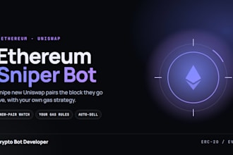 develop an ethereum uniswap sniper bot for new token launches