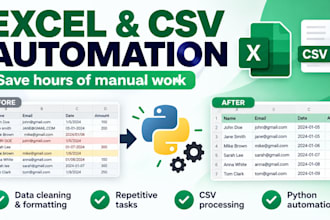 automate your excel or CSV tasks with python