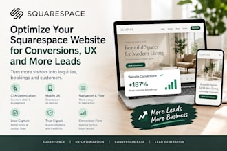 optimize squarespace website conversions UX leads