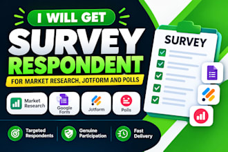get survey respondent for market research, jotform and polls