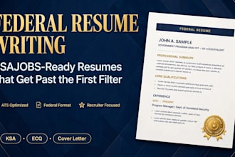 write a federal resume for usajobs, ksa and government jobs