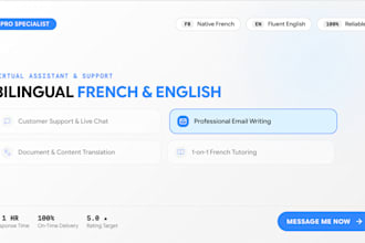 be your french virtual assistant, customer support,