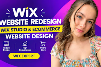 do wix website redesign, wix studio, and ecommerce wix website design wix expert