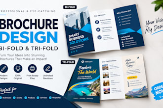 design  trifold and bifold brochures, catalogs and company profiles brochure