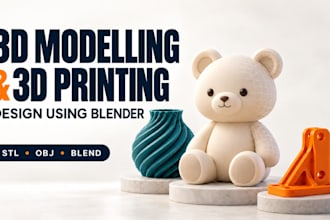 do 3d modelling and 3d printing design using blender