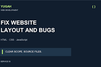 fix small HTML CSS and javascript bugs on your website
