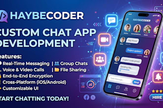 develop custom dating app and real time chat app using