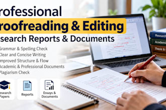proofread, format and improve your research report