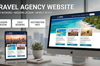 design a travel agency website with tour booking