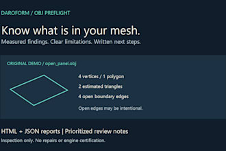 inspect your obj mesh and report topology and uv assignment issues