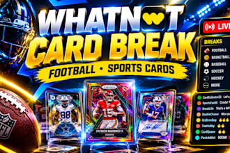 design whatnot football card break overlays for FIFA uefa and f1 auctions