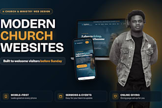 design a modern church website for your ministry