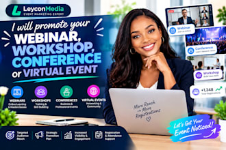promote your webinar, workshop, conference or virtual event