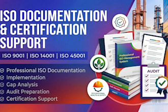 do iso 9001, iso 14001, iso 45001 documentation, certification support