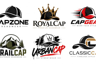 design a professional  hat, fashion, streetwear, apparel, or clothing cap logo