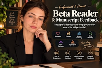 beta read your fantasy, romance, urban fantasy or dystopian manuscript